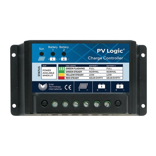PV LOGIC 100 WATT SEMI FLEXI SOLAR PANEL kit  Black Rear Cable Entry 10Ah PWM Controller