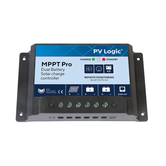 PV LOGIC 100 WATT SEMI FLEXI SOLAR PANEL kit Black Rear Cable Entry with 15A MPPT Pro Controller